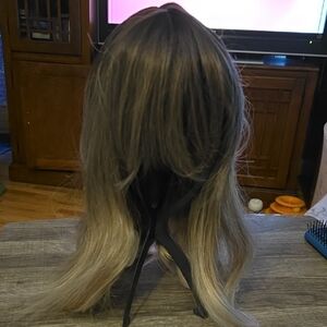 Stylish Ombre Brown and Blonde Hair Wig